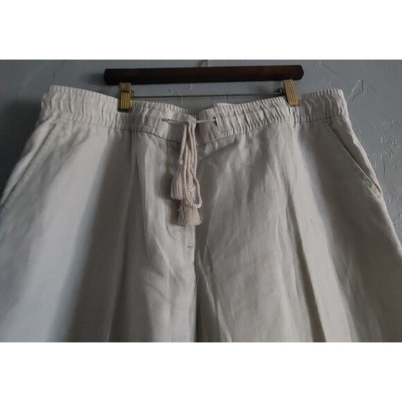 Loft Ann Taylor Pants Women Size 14,100% Linen,Straingh Legs,Beige,36 Inch Waist - Picture 5 of 9